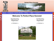 Tablet Screenshot of perfectplacekennels.com